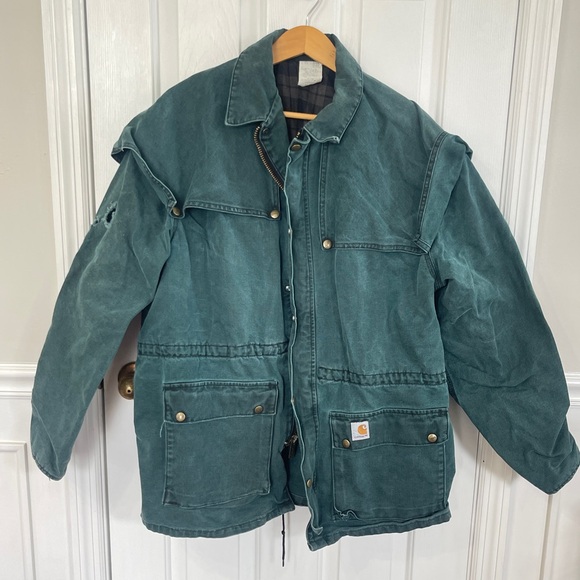 Carhartt Other - Vintage Carhartt Mens Duck Chore Flannel Duster Jacket XLarge CW043 USA